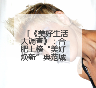 《美好生活大调查》：合肥上榜“美好焕新”典范城市