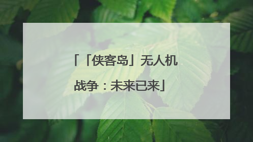 「侠客岛」无人机战争：未来已来