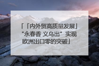 「内外贸高质量发展」“永春香 义乌出”实现欧洲出口零的突破