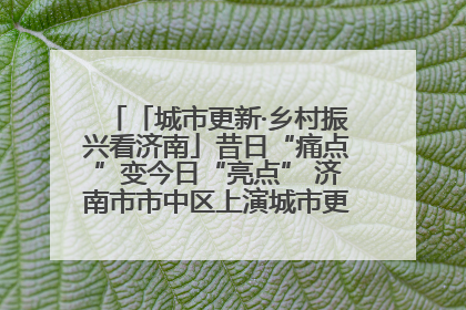 「城市更新·乡村振兴看济南」昔日“痛点”变今日“亮点” 济南市市中区上演城市更新“三部曲”