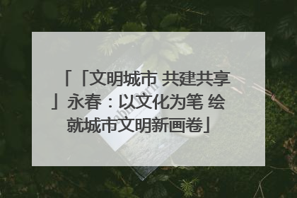 「文明城市 共建共享」永春：以文化为笔 绘就城市文明新画卷