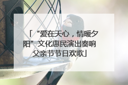 “爱在天心，情暖夕阳”文化惠民演出奏响父亲节节日欢歌