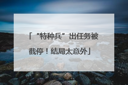 “特种兵”出任务被截停！结局太意外