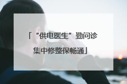 “供电医生”勤问诊 集中修整保畅通