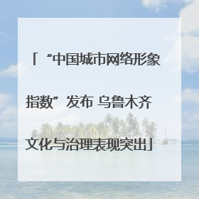 “中国城市网络形象指数”发布 乌鲁木齐文化与治理表现突出