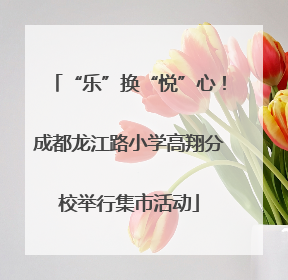 “乐”换“悦”心！成都龙江路小学高翔分校举行集市活动