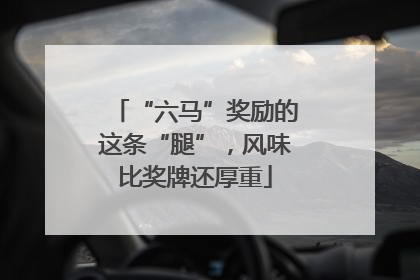 “六马”奖励的这条“腿”，风味比奖牌还厚重