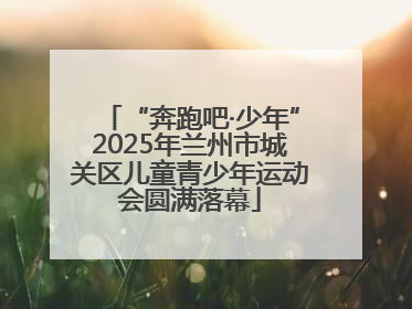 “奔跑吧·少年”2025年兰州市城关区儿童青少年运动会圆满落幕