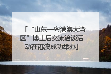 “山东—粤港澳大湾区”博士后交流洽谈活动在港澳成功举办