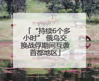“持续6个多小时” 俄乌交换战俘期间互袭首都地区