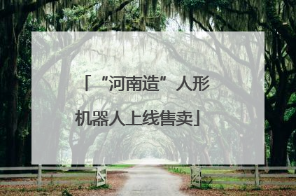 “河南造”人形机器人上线售卖