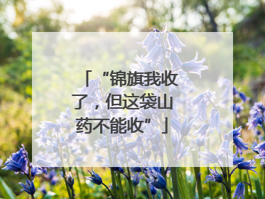 “锦旗我收了，但这袋山药不能收”