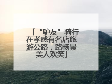 “驴友”骑行在孝感有名店旅游公路，路畅景美人欢笑