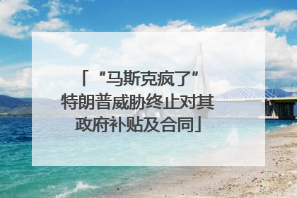 “马斯克疯了” 特朗普威胁终止对其政府补贴及合同