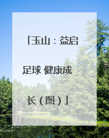 玉山：益启足球 健康成长（图）