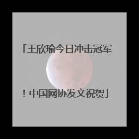 王欣瑜今日冲击冠军！中国网协发文祝贺