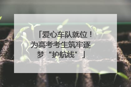 爱心车队就位！为高考考生筑牢逐梦“护航线”