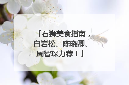 石狮美食指南，白岩松、陈晓卿、周智琛力荐！