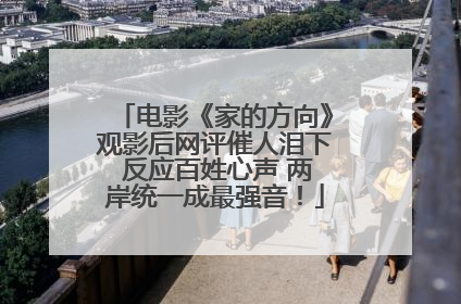 电影《家的方向》观影后网评催人泪下 反应百姓心声 两岸统一成最强音！