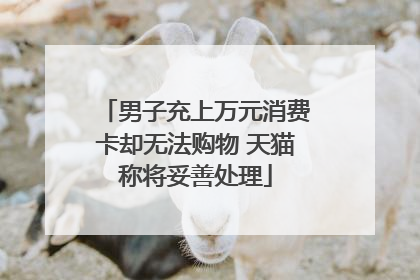 男子充上万元消费卡却无法购物 天猫称将妥善处理