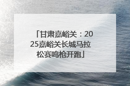 甘肃嘉峪关：2025嘉峪关长城马拉松赛鸣枪开跑