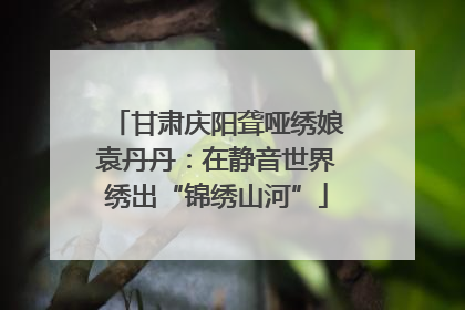 甘肃庆阳聋哑绣娘袁丹丹：在静音世界绣出“锦绣山河”