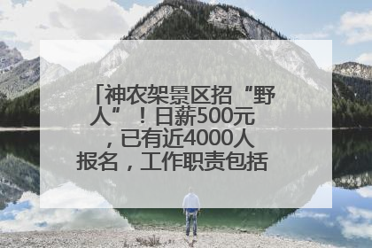 神农架景区招“野人”！日薪500元，已有近4000人报名，工作职责包括“接受游客投喂”