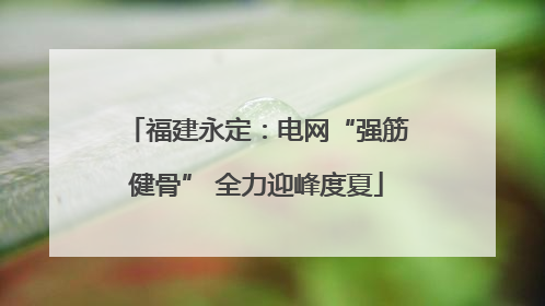 福建永定：电网“强筋健骨” 全力迎峰度夏