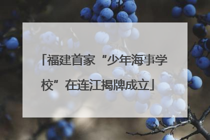 福建首家“少年海事学校”在连江揭牌成立