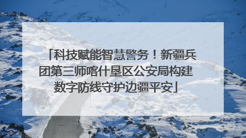 科技赋能智慧警务！新疆兵团第三师喀什垦区公安局构建数字防线守护边疆平安
