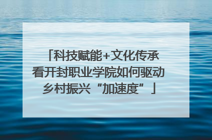 科技赋能+文化传承 看开封职业学院如何驱动乡村振兴“加速度”