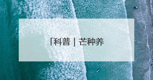 科普｜芒种养生不用茫，养生妙招来帮忙