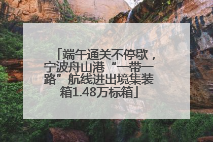 端午通关不停歇，宁波舟山港“一带一路”航线进出境集装箱1.48万标箱