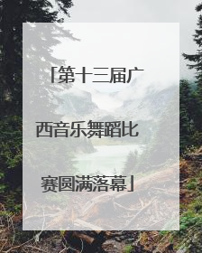 第十三届广西音乐舞蹈比赛圆满落幕
