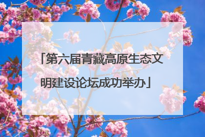 第六届青藏高原生态文明建设论坛成功举办