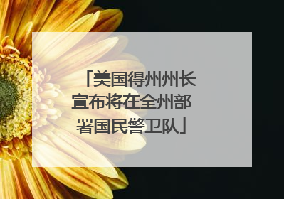 美国得州州长宣布将在全州部署国民警卫队