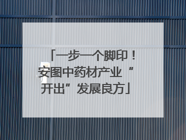 一步一个脚印！安图中药材产业“开出”发展良方