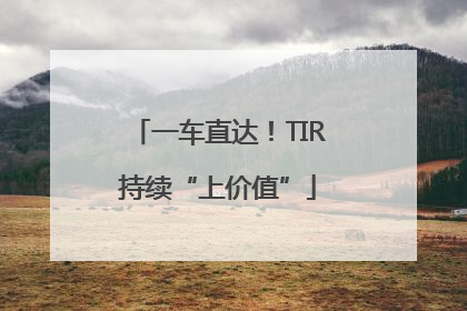 一车直达！TIR持续“上价值”