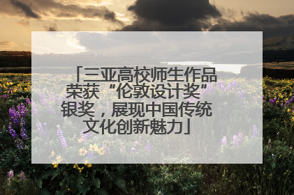 三亚高校师生作品荣获“伦敦设计奖”银奖，展现中国传统文化创新魅力
