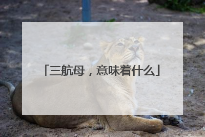 三航母，意味着什么