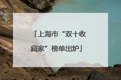 上海市“双十收藏家”榜单出炉