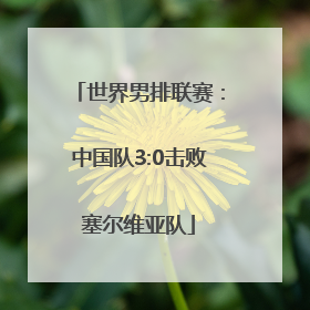 世界男排联赛：中国队3:0击败塞尔维亚队