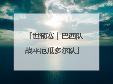 世预赛｜巴西队战平厄瓜多尔队
