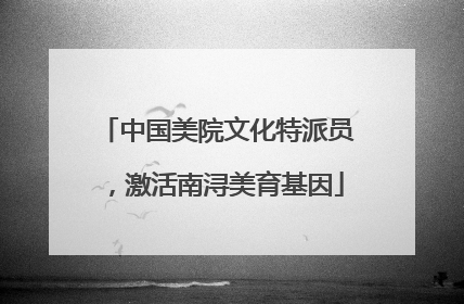 中国美院文化特派员，激活南浔美育基因