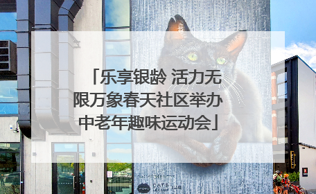乐享银龄 活力无限万象春天社区举办中老年趣味运动会
