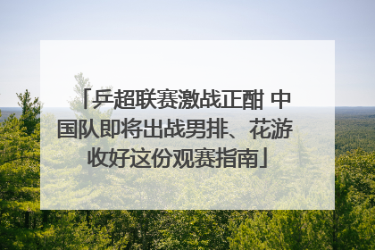 乒超联赛激战正酣 中国队即将出战男排、花游 收好这份观赛指南