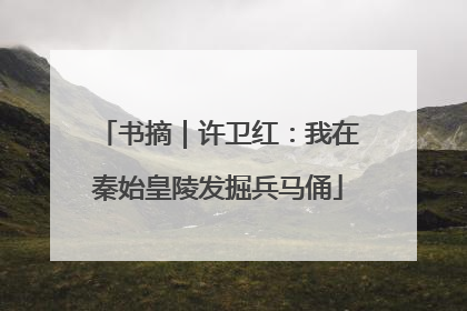 书摘｜许卫红：我在秦始皇陵发掘兵马俑
