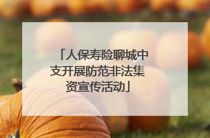 人保寿险聊城中支开展防范非法集资宣传活动