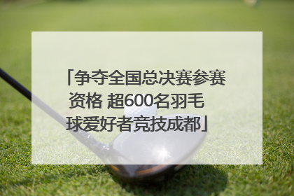 争夺全国总决赛参赛资格 超600名羽毛球爱好者竞技成都