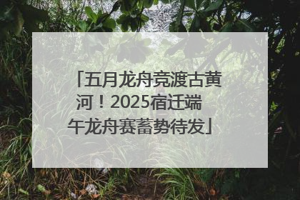 五月龙舟竞渡古黄河！2025宿迁端午龙舟赛蓄势待发